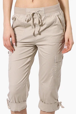 Canada Weather Gear Tie Waist Cargo Capris