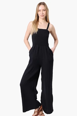 Impress Sleeveless Smocked Top Jumpsuit