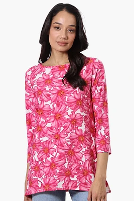International INC Company Floral 3/4 Sleeve Blouse