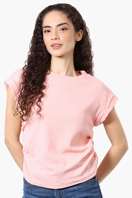 Impress Short Sleeve Side Ruching Blouse