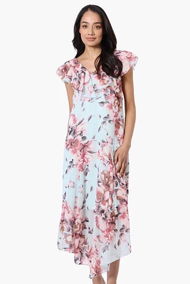 Limite Floral V-Neck Maxi Dress