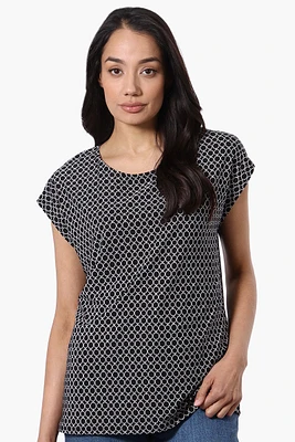Beechers Brook Patterned Cap Sleeve Tee