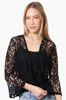 Impress Lace 3/4 Sleeve Open Cardigan