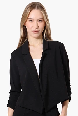 Majora Cropped 3/4 Sleeve Open Blazer