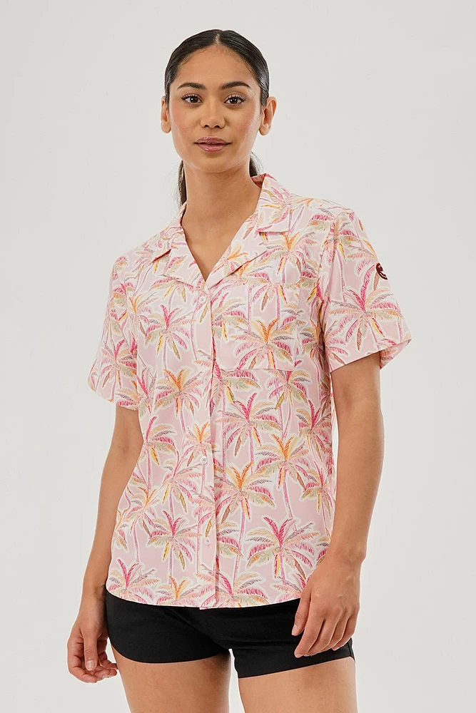 Canada Weather Gear Printed Short Sleeve Button Up Shirt