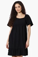 Urbanology Short Sleeve Smock Back Day Dress