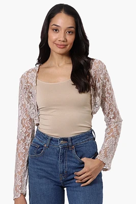 Impress Long Sleeve Lace Shrug Cardigan