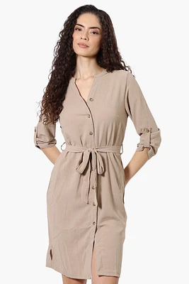 Urbanology Button Down Belted Day Dress