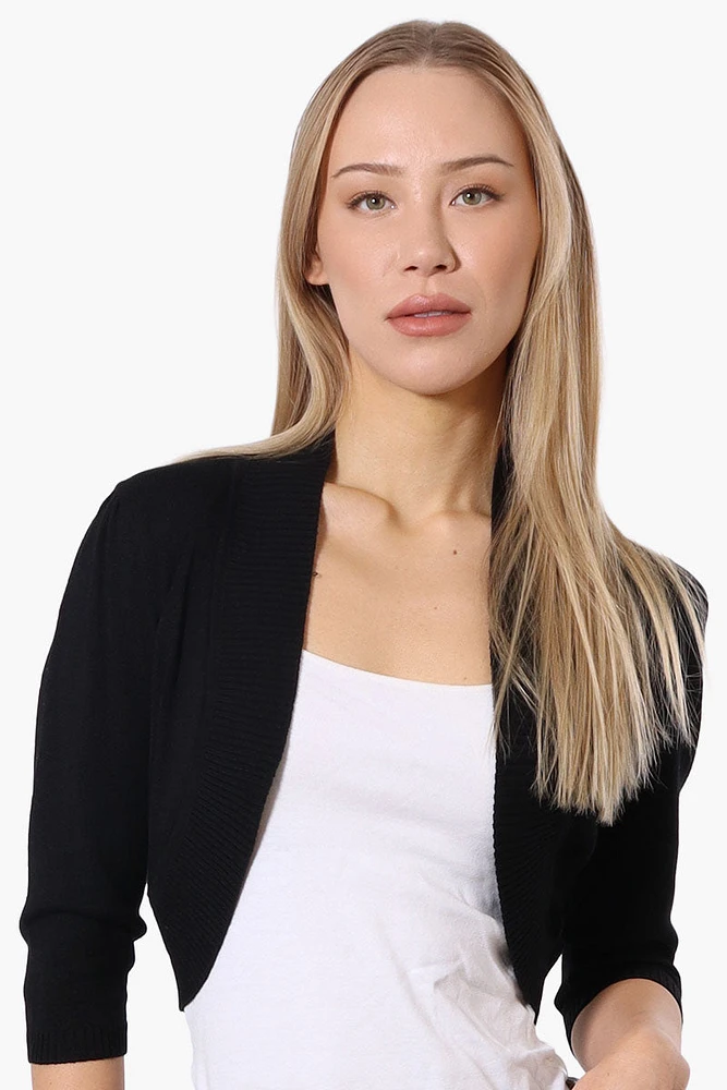 Impress 3/4 Sleeve Open Shrug Cardigan