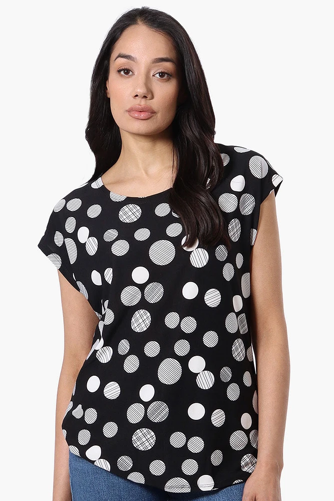 Beechers Brook Dotted Cap Sleeve Tee