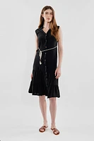 Stylexchange Rope Belted Button Down Day Dress