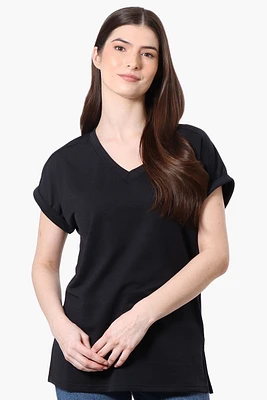 Runaway Bay Sport Cuffed Sleeve V-Neck Tee