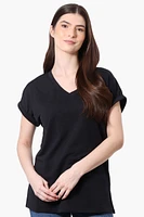 Runaway Bay Sport Cuffed Sleeve V-Neck Tee