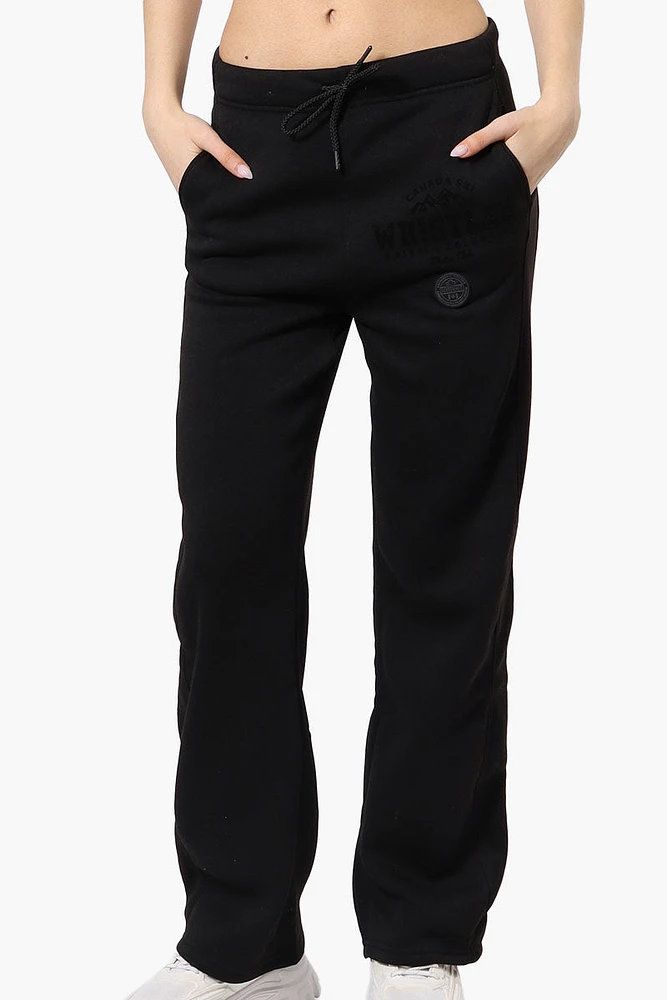 Fahrenheit Whistler Print Fleece Sweatpants - Black