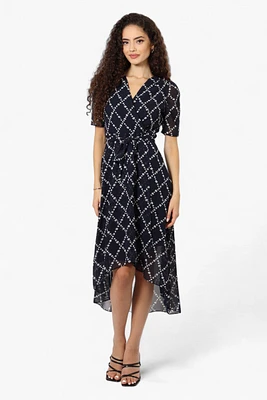 Limite Floral Belted Crossover Maxi Dress