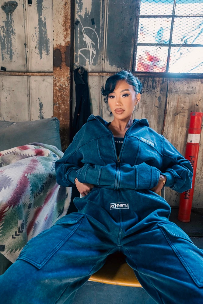 Unisex Indigo Terry Hoodie