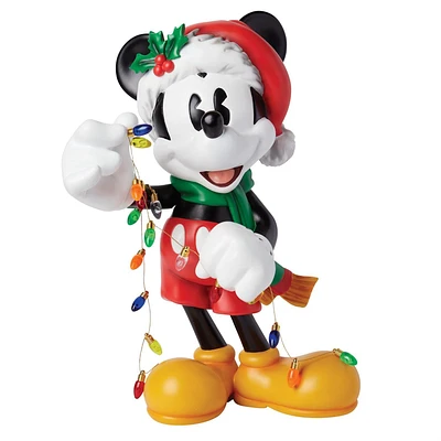 Holiday Big Figurine Mickey Holding Lights