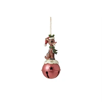 Rudolph Standing on Bell Hanging Ornament