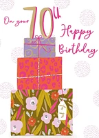 On your 70th Happy Birthday – Birthday Card