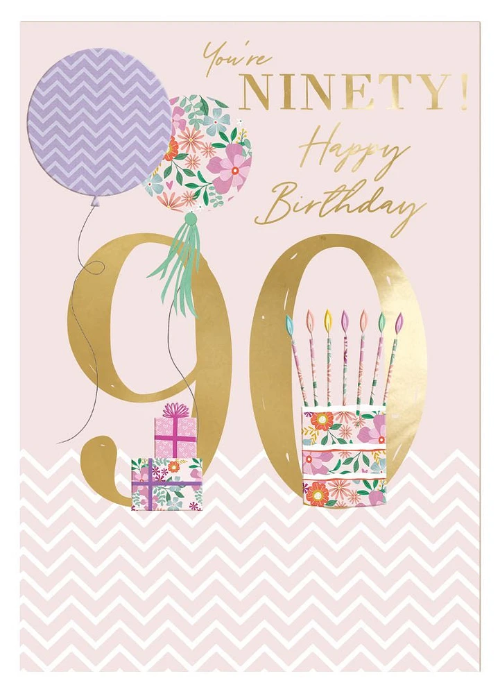 You’re ninety happy birthday – Cake Greeting Card