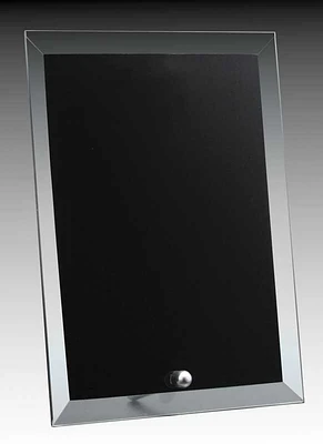 Glass Plaque Black with Pin, 7″ x 5″