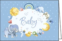 Blue Baby Card with Elephant