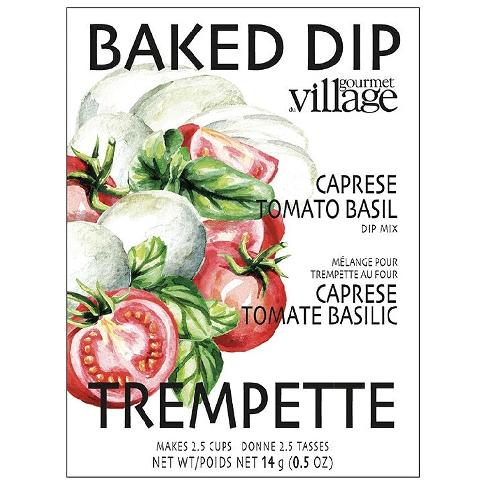 Caprese Tomato Basil Baked Dip