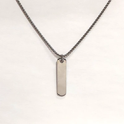 Stainless Steel Tag Necklace
