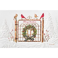 Christmas Gate Greeting Card