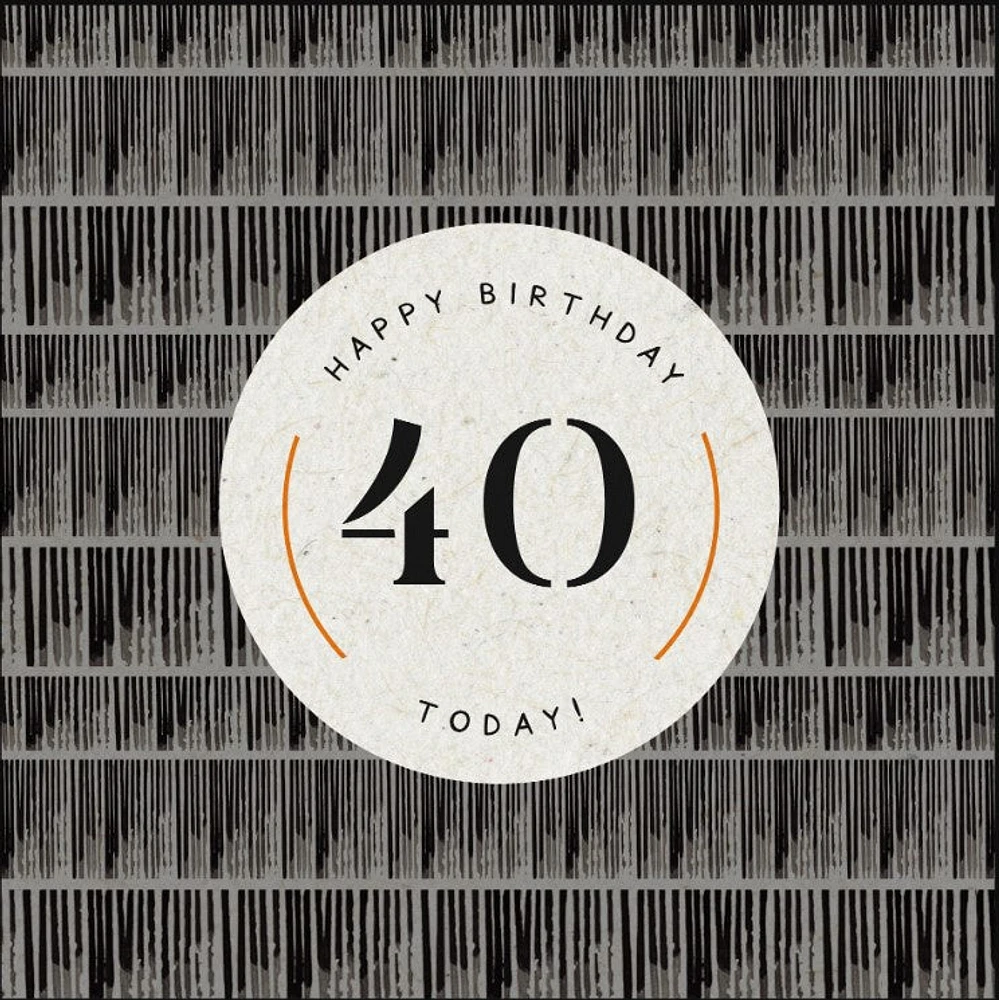 "Happy Birthday - 40 Today!" Card