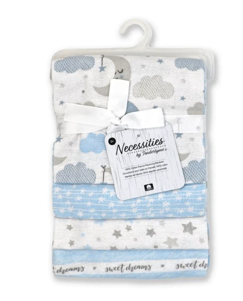 4 Pack Receiving Blanket – Sweet Dreams