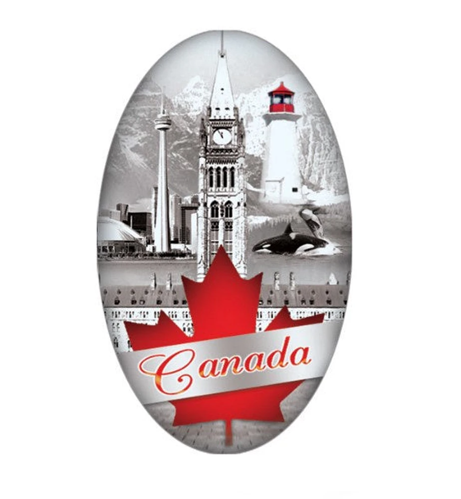 Oval Canada Scene Magnet
