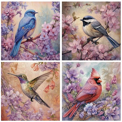 Vintage Birds Coaster Set (x4)