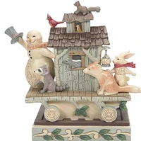 Woodland Snowman and Friends Figurine