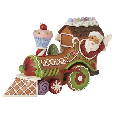 Gingerbread Train Engine Figurine