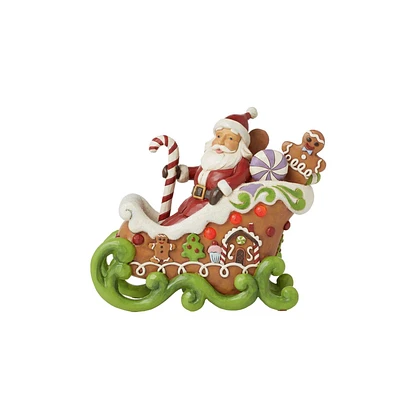 Gingerbread Santa LED Fig