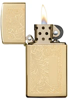 Brass Venetian Slim Zippo Lighter