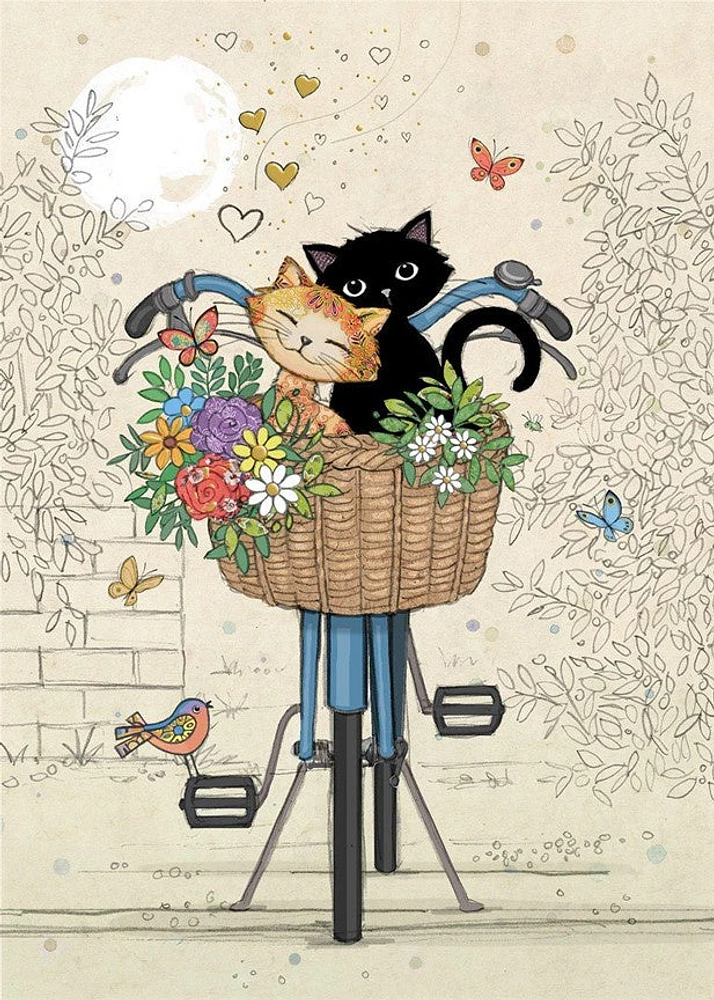 Bike Kitties Greeting Card