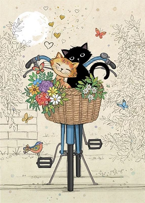 Bike Kitties Greeting Card