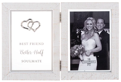 2 Panel Accordion Photo Frame - Best Friend, Better Half, Soulmate
