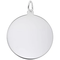Bride Disc Sterling Silver Charm