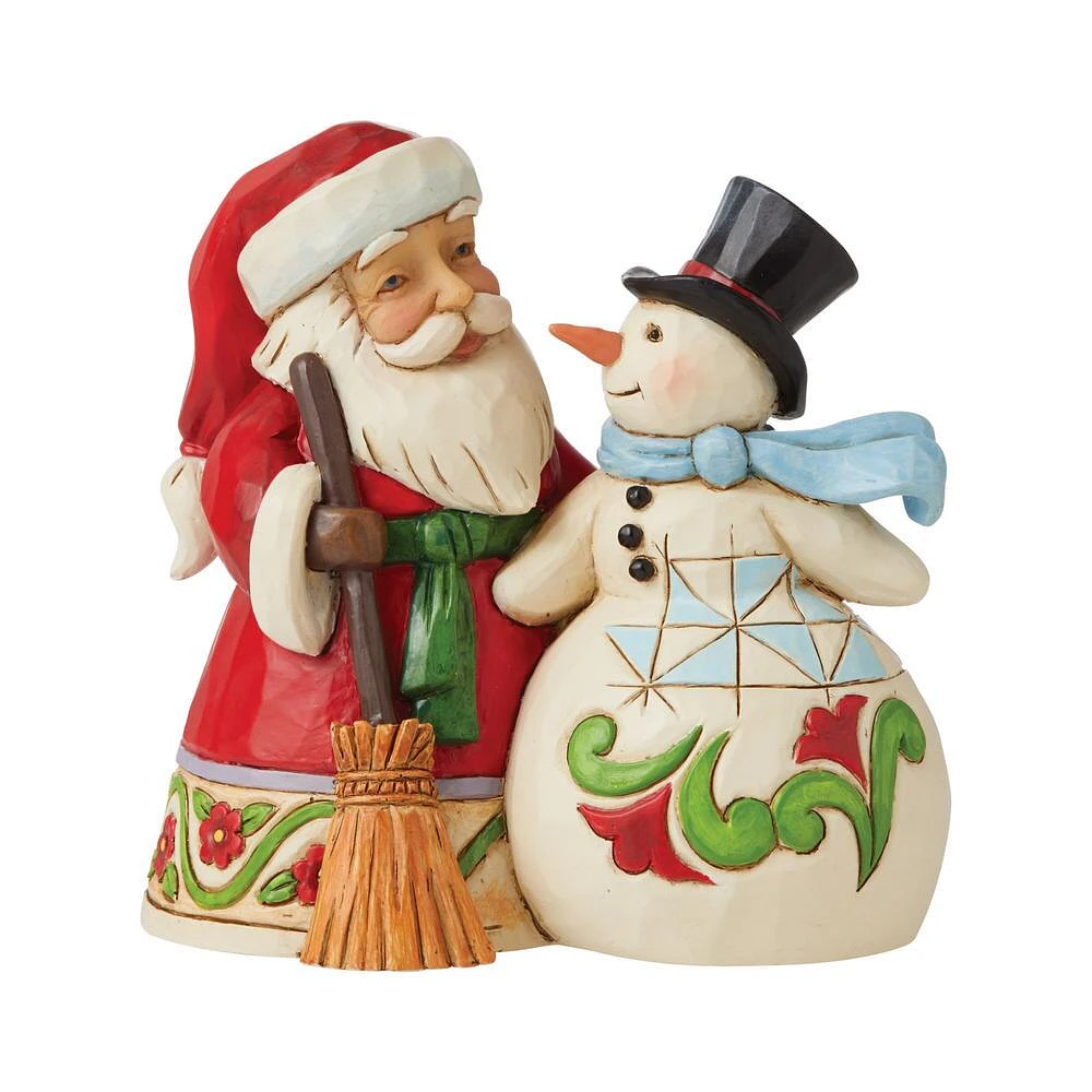 Santa and Snowman Figurine Pint Sized