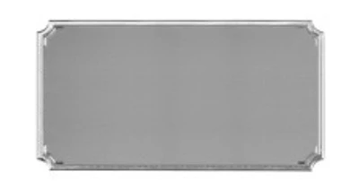 Silver Notched Engraving Plaque 2 5/8"x1 3/8"