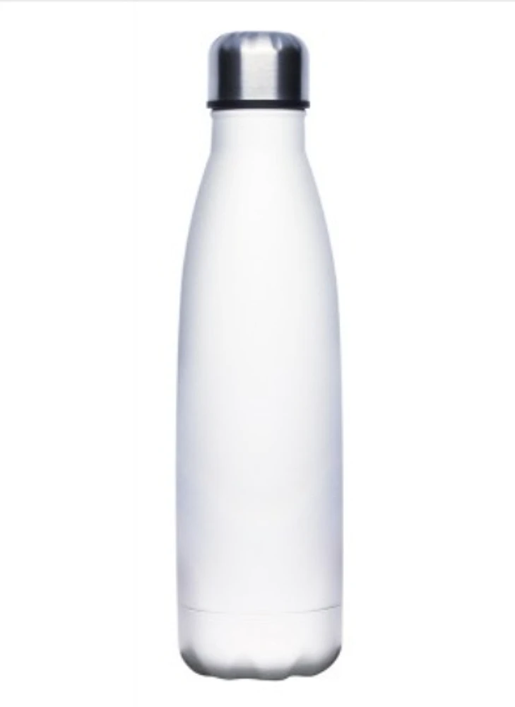 500mL White Stainless Steel Cola Bottle