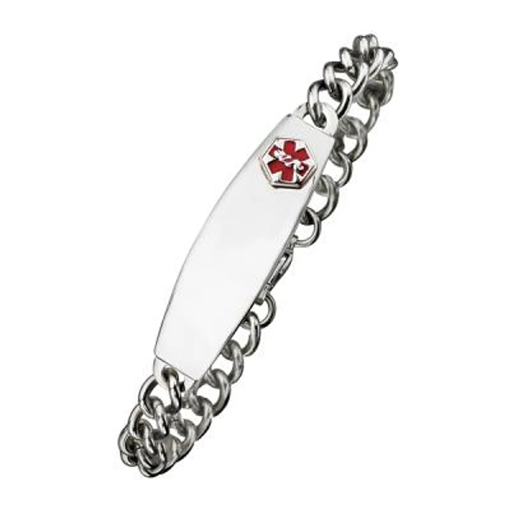 Stainless Steel Chained Medical ID Bracelet
