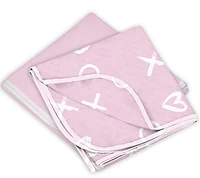 Kushies Receiving Blanket 2 Pack - Pink