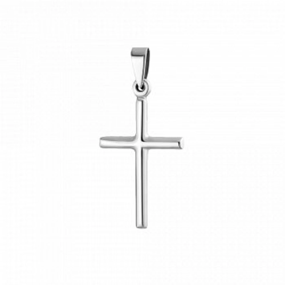 Sterling Silver Plain Cross Pendant w/ 18" chain