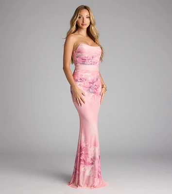 Trina Floral Mermaid Formal Dress