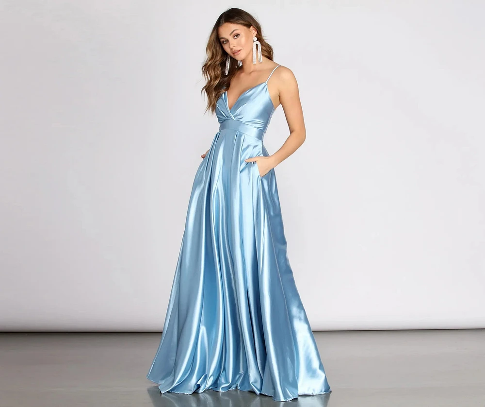 Tabitha Satin A-Line Dress