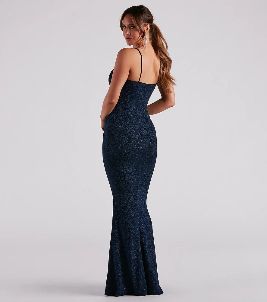 Ainsley Glittering Evening Gown